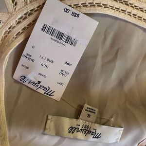 Madewell,  silk & lace, peach, tank, size 8